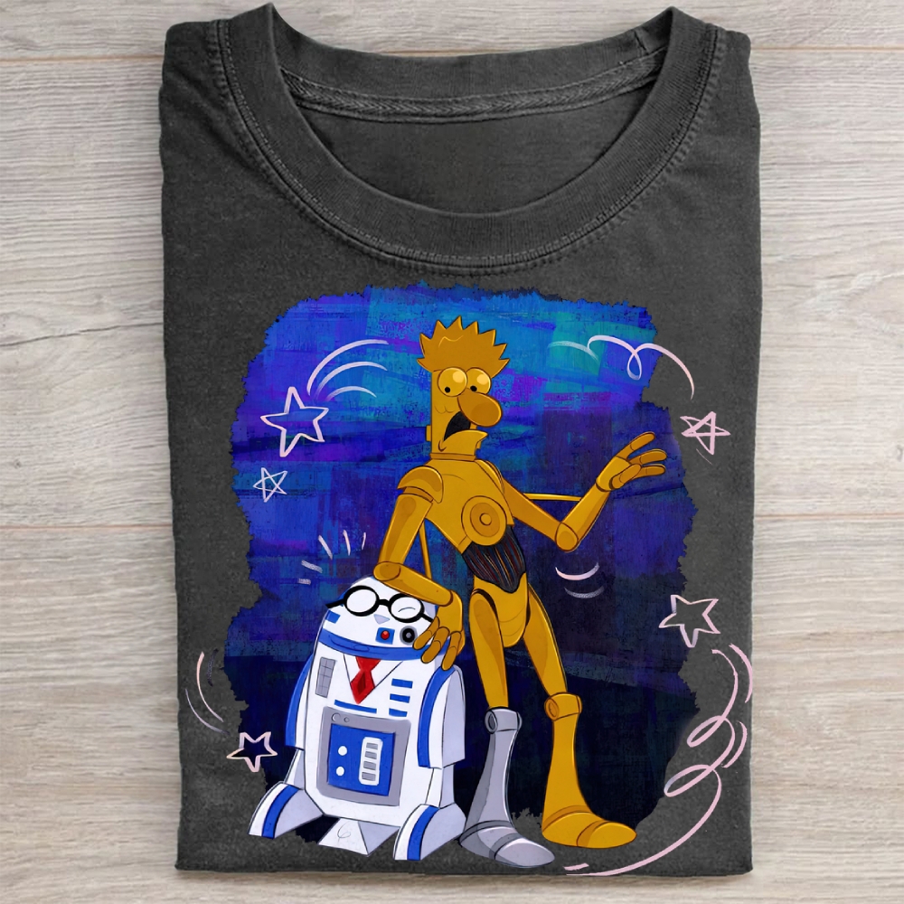 Retro Sci-Fi Duo Washed Tee 