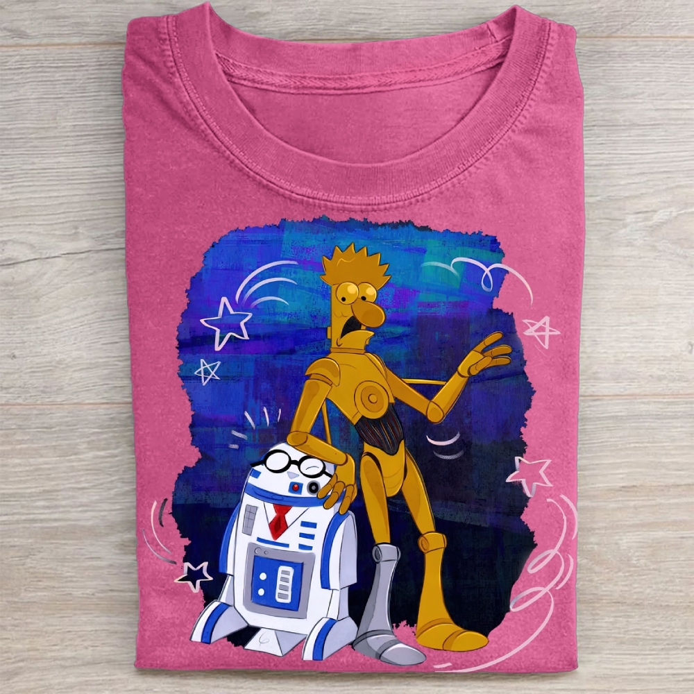 Retro Sci-Fi Duo Washed Tee 