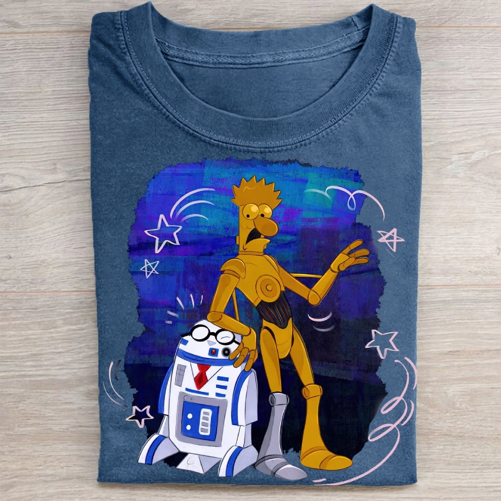 Retro Sci-Fi Duo Washed Tee 