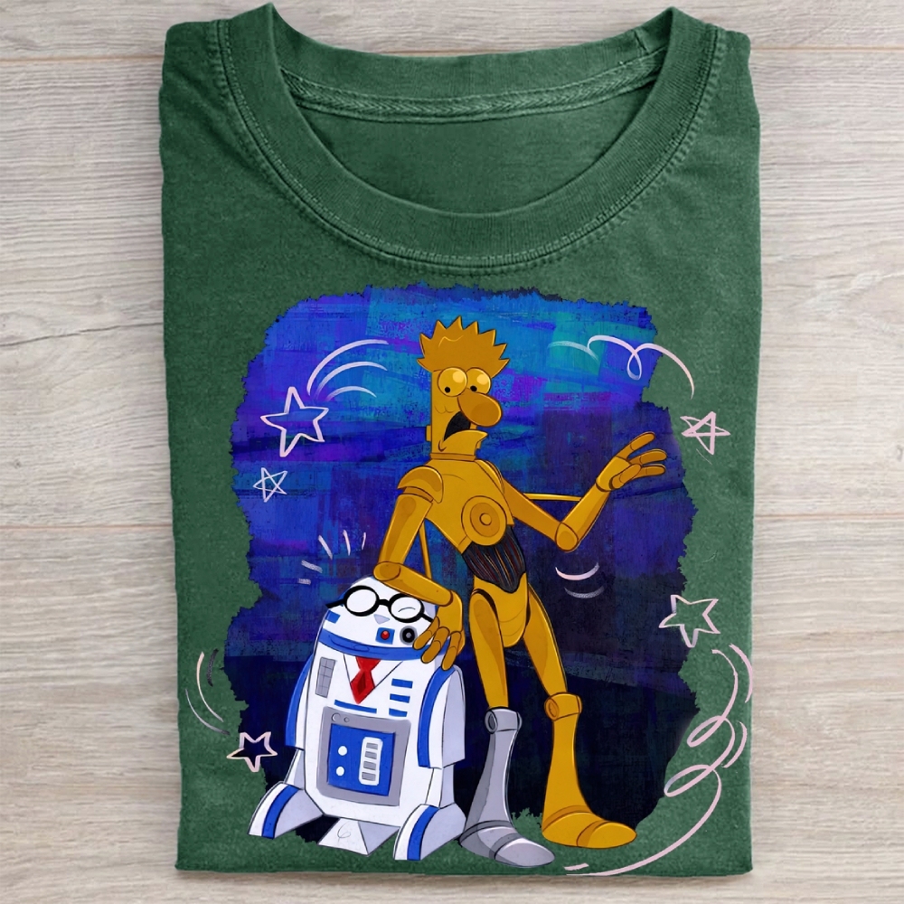 Retro Sci-Fi Duo Washed Tee 