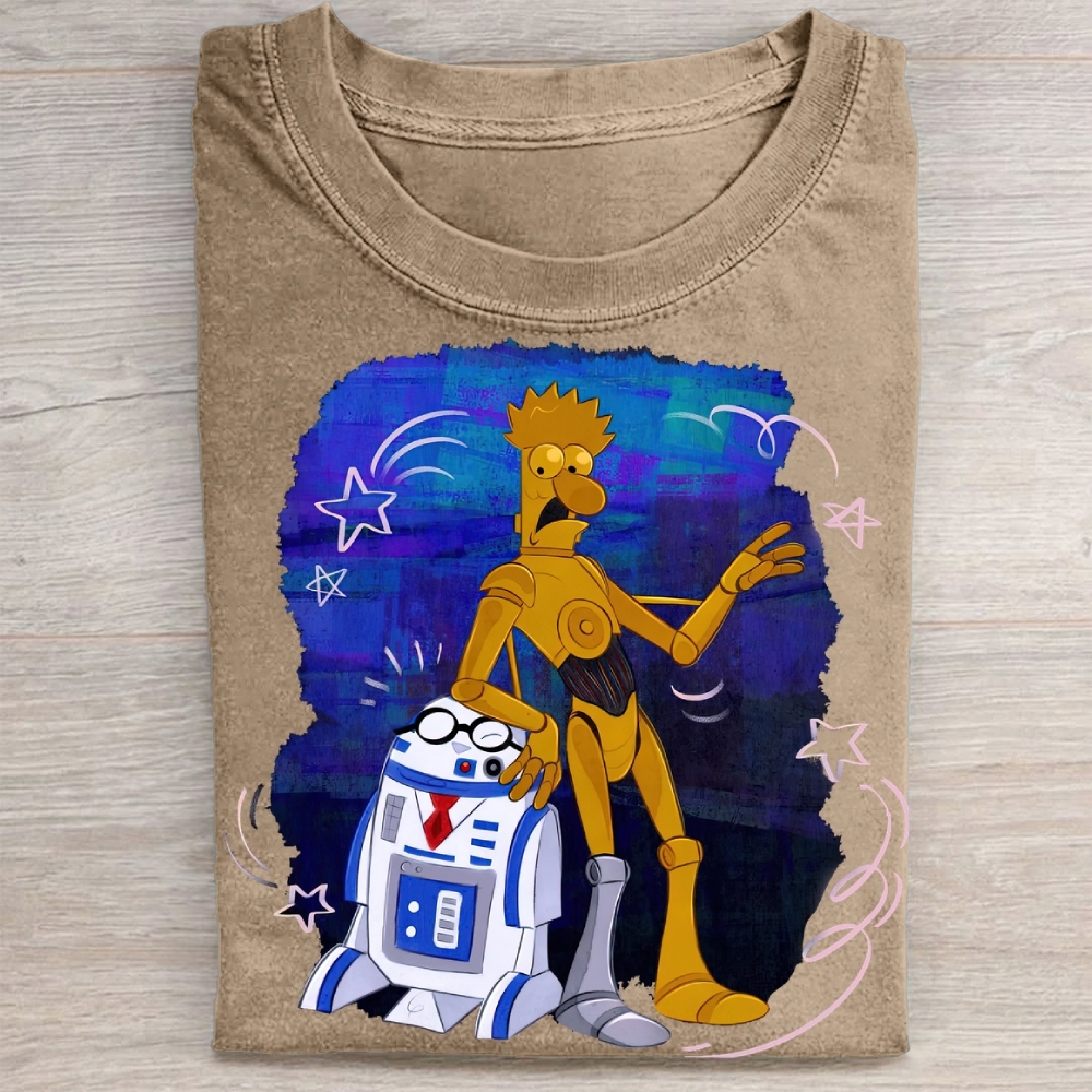 Retro Sci-Fi Duo Washed Tee 