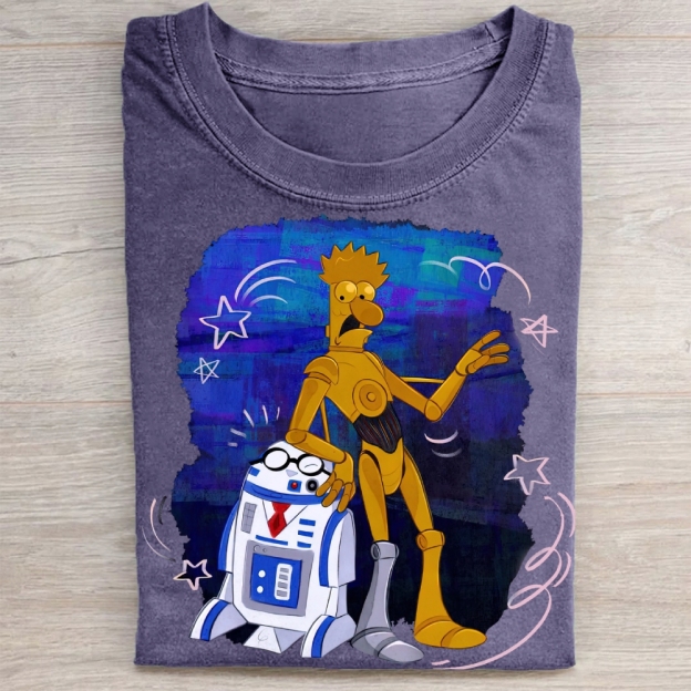 Retro Sci-Fi Duo Washed Tee 