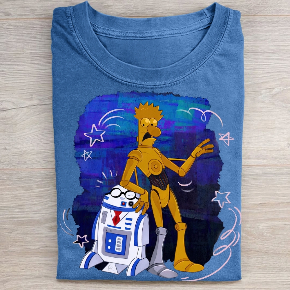 Retro Sci-Fi Duo Washed Tee 