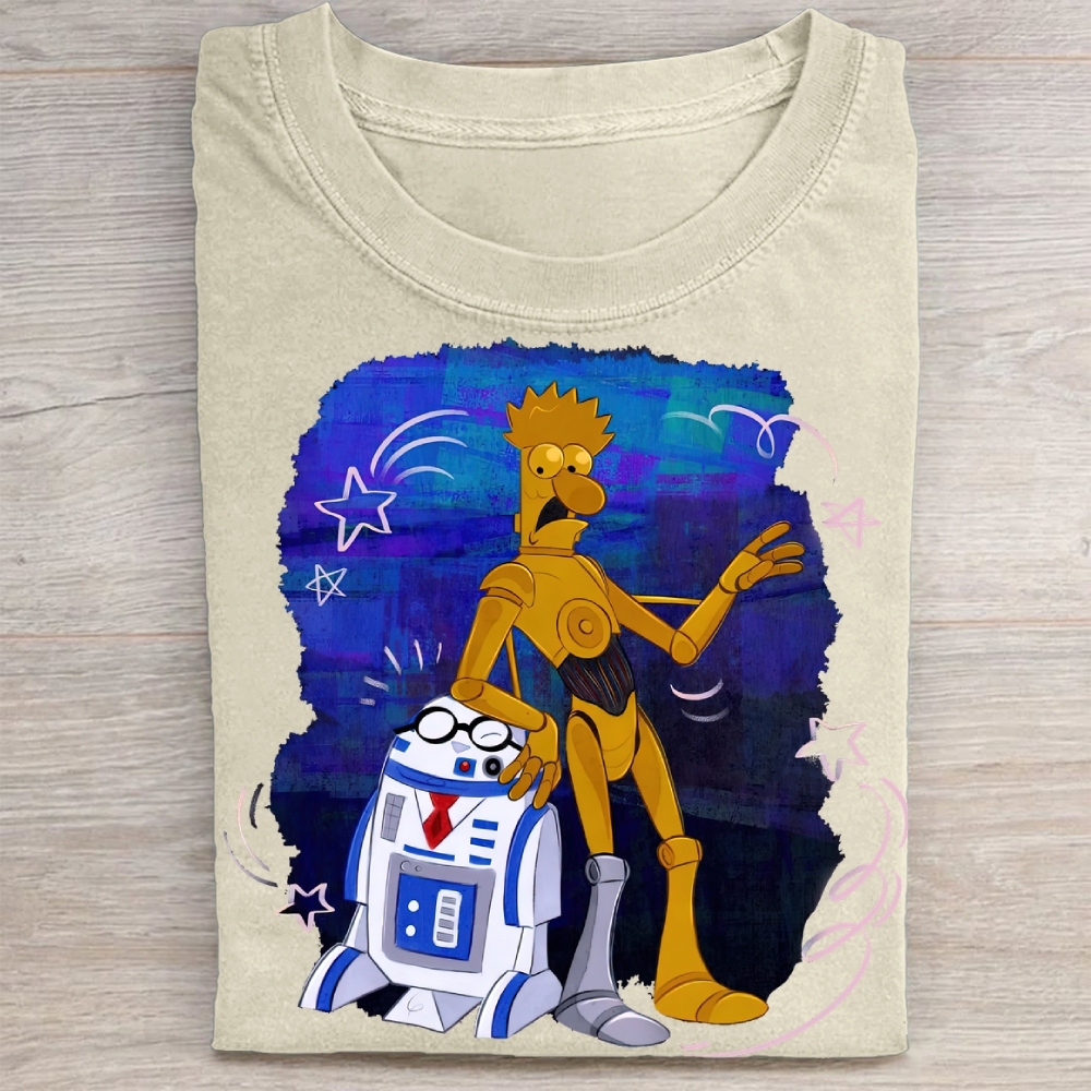 Retro Sci-Fi Duo Washed Tee