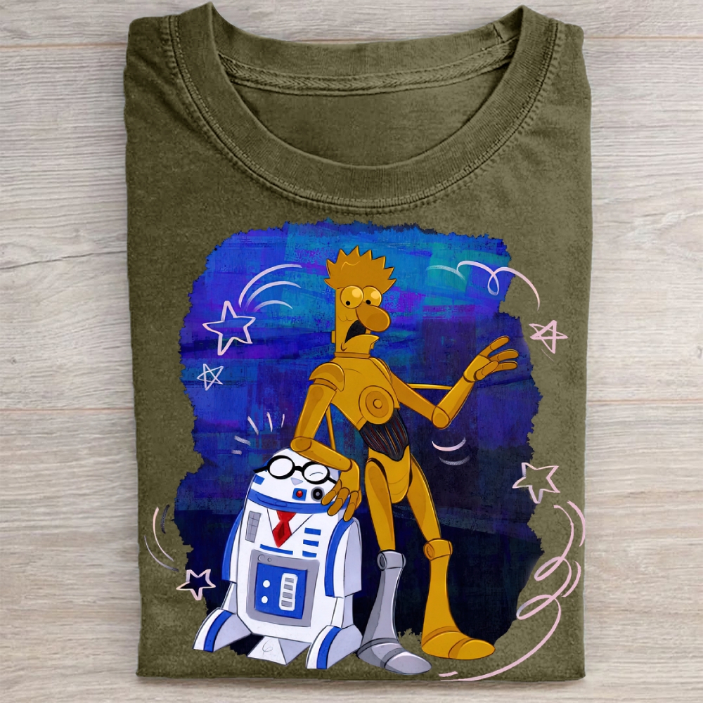 Retro Sci-Fi Duo Washed Tee 