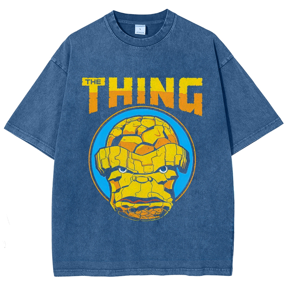 Retro The Thing Character Vintage Washed T-Shirt