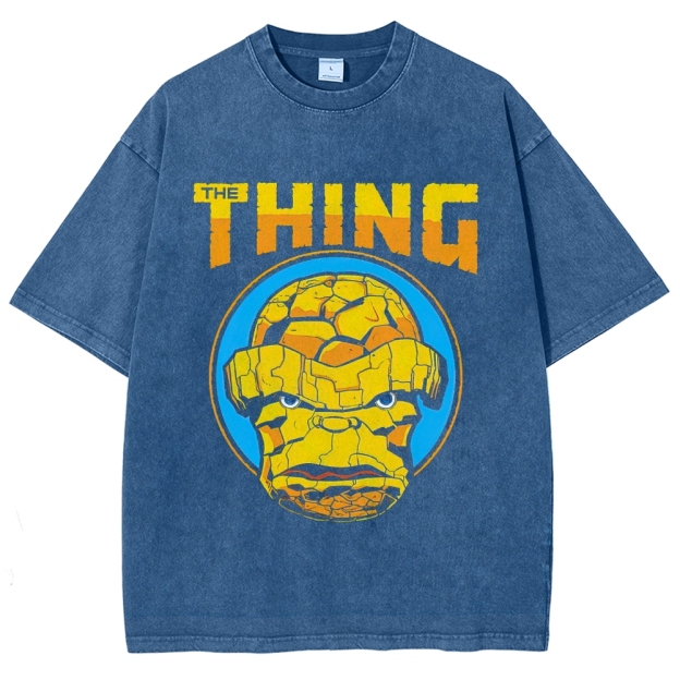 Retro The Thing Character Vintage Washed T-Shirt
