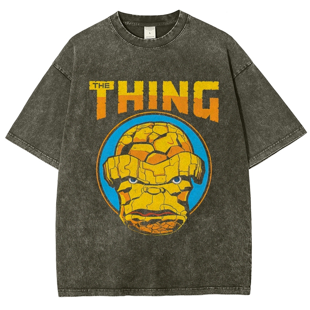 Retro The Thing Character Vintage Washed T-Shirt