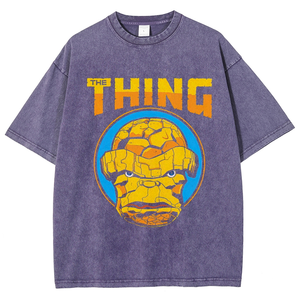 Retro The Thing Character Vintage Washed T-Shirt