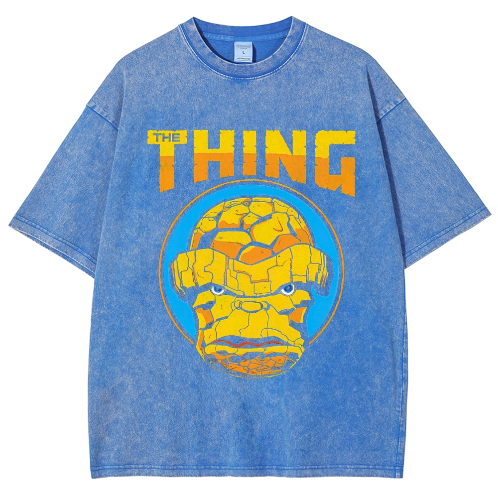 Retro The Thing Character Vintage Washed T-Shirt
