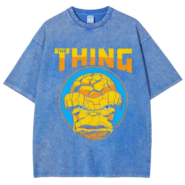 Retro The Thing Character Vintage Washed T-Shirt