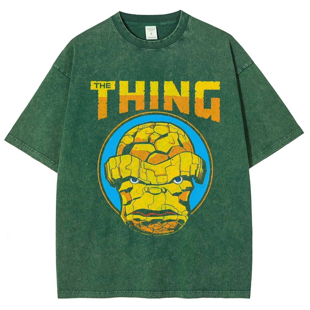 Retro The Thing Character Vintage Washed T-Shirt