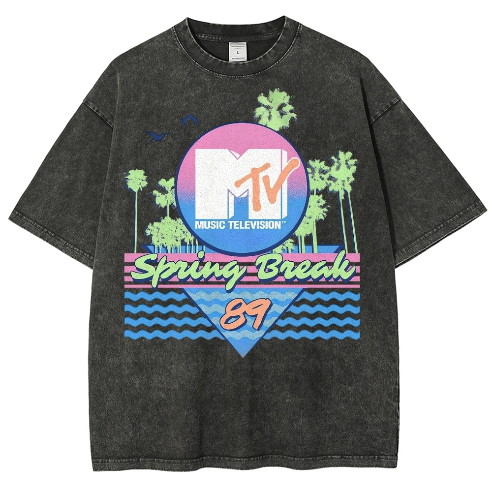 MTV Spring Break '89 Retro Vintage Washed T-Shirt