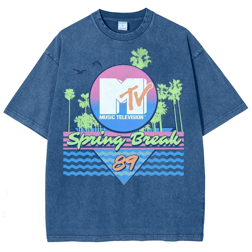 MTV Spring Break '89 Retro Vintage Washed T-Shirt