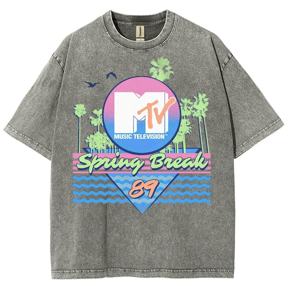 MTV Spring Break '89 Retro Vintage Washed T-Shirt
