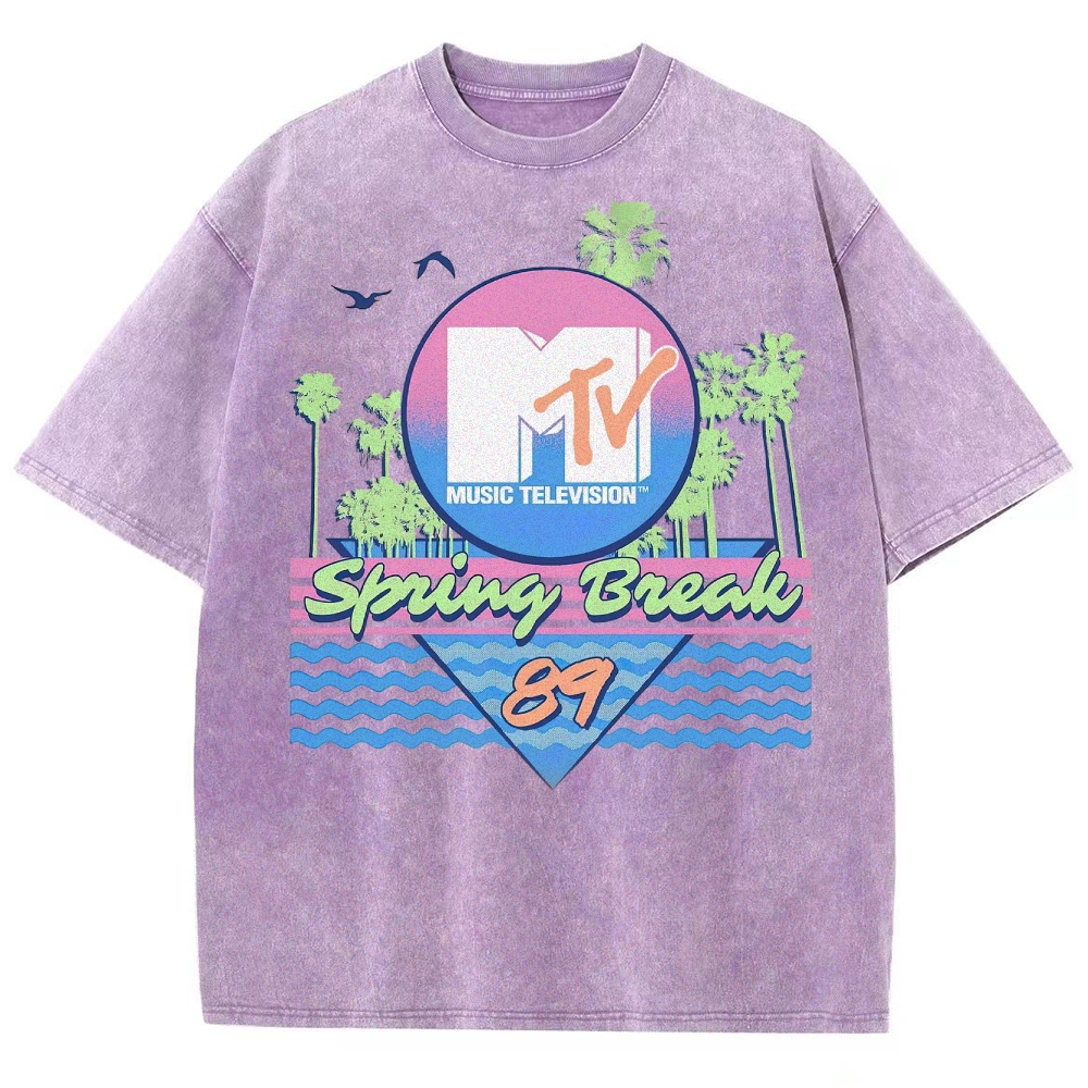 MTV Spring Break '89 Retro Vintage Washed T-Shirt