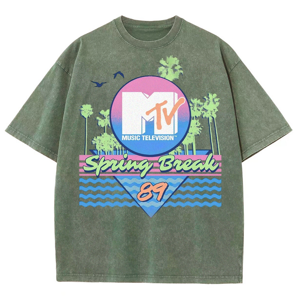 MTV Spring Break '89 Retro Vintage Washed T-Shirt