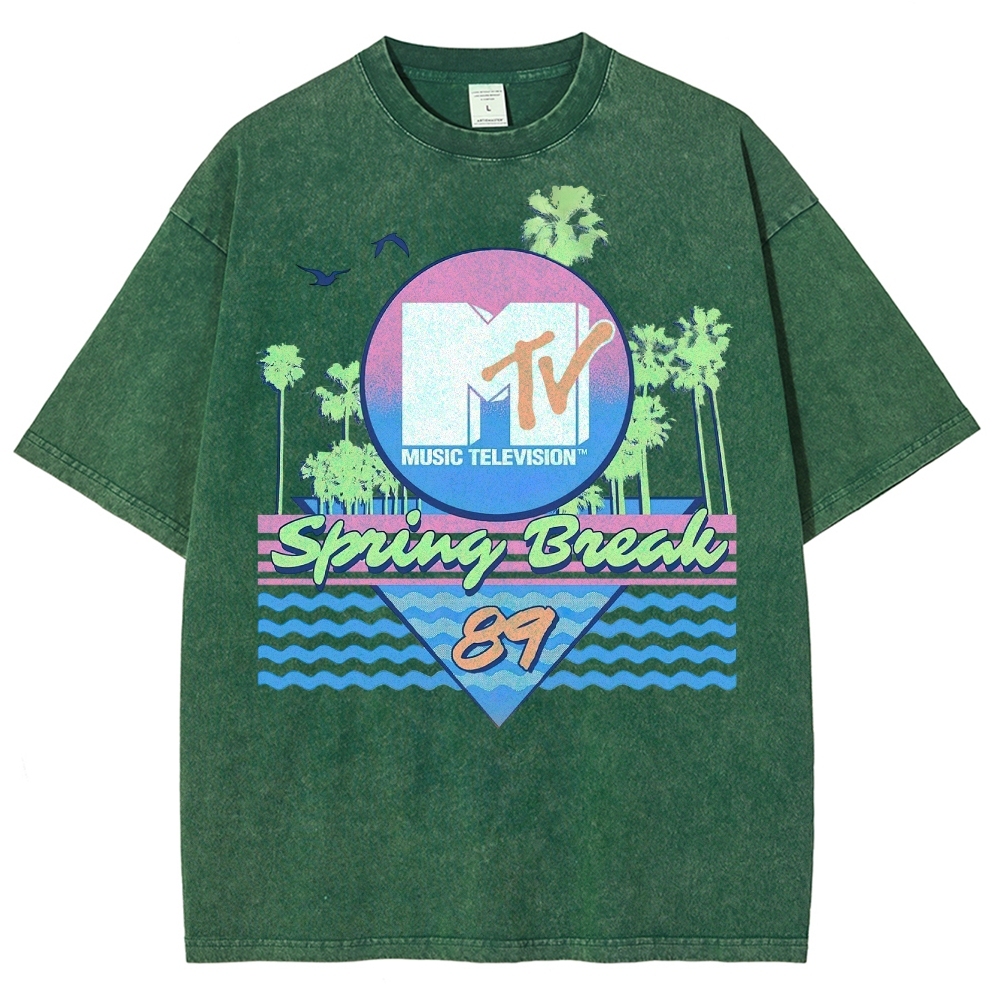MTV Spring Break '89 Retro Vintage Washed T-Shirt