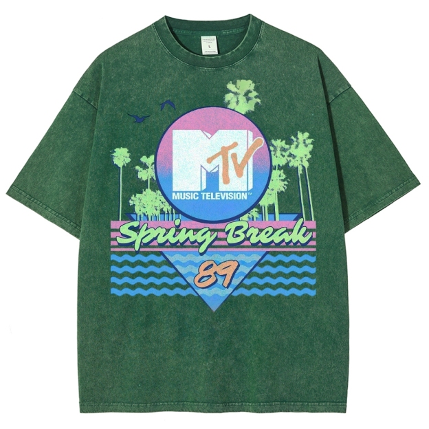 MTV Spring Break '89 Retro Vintage Washed T-Shirt