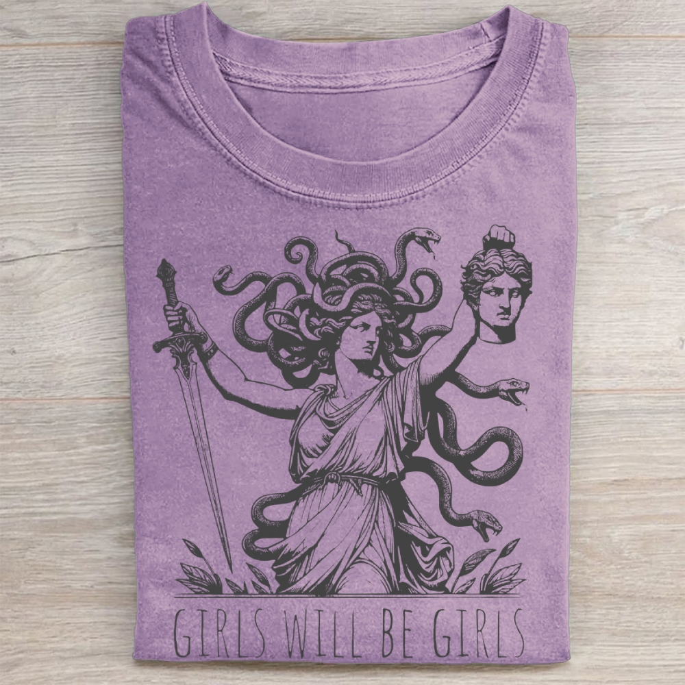 Comfort Color Girls Will Be Girls Washed Tee 