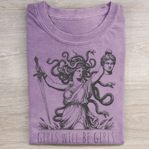 Comfort Color Girls Will Be Girls Washed Tee 