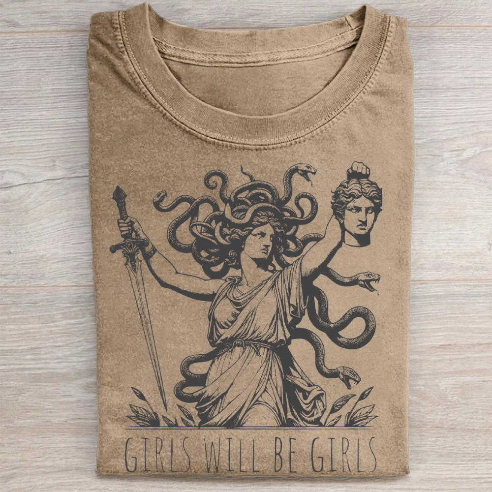 Comfort Color Girls Will Be Girls Washed Tee 