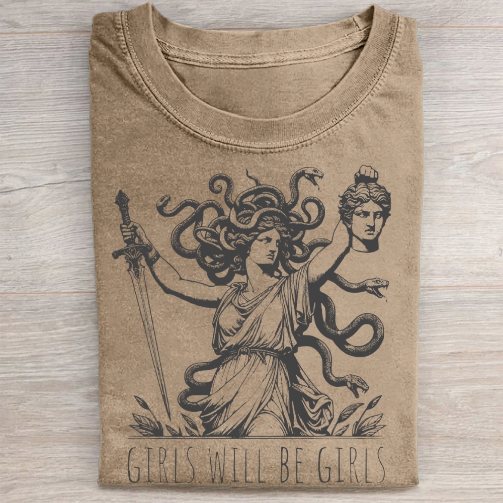 Comfort Color Girls Will Be Girls Washed Tee 