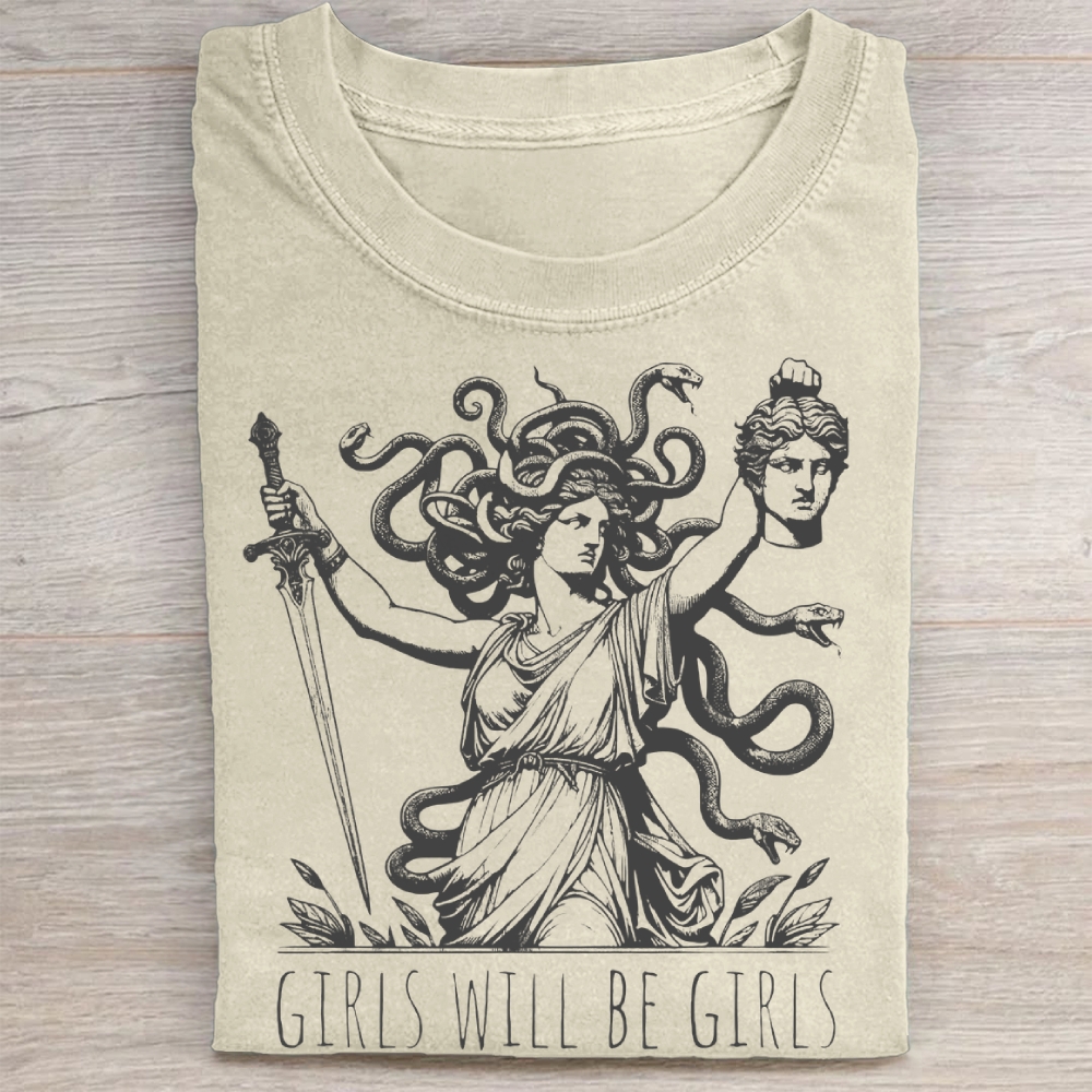 Comfort Color Girls Will Be Girls Washed Tee 