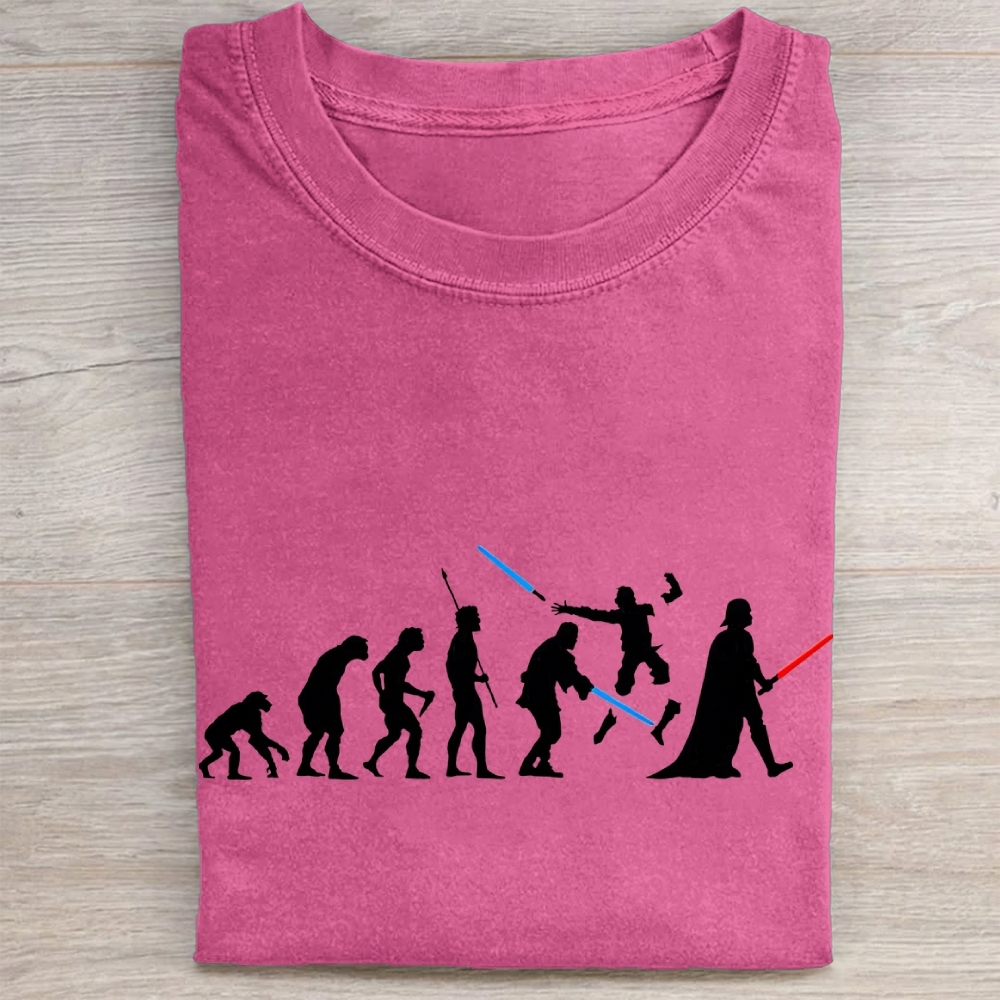 Evolution of Jedi vs Sith ParodyVintage Washed Tee