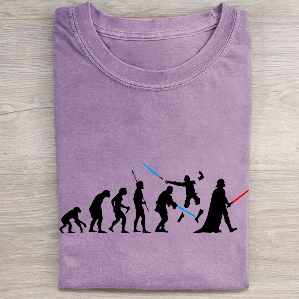 Evolution of Jedi vs Sith ParodyVintage Washed Tee