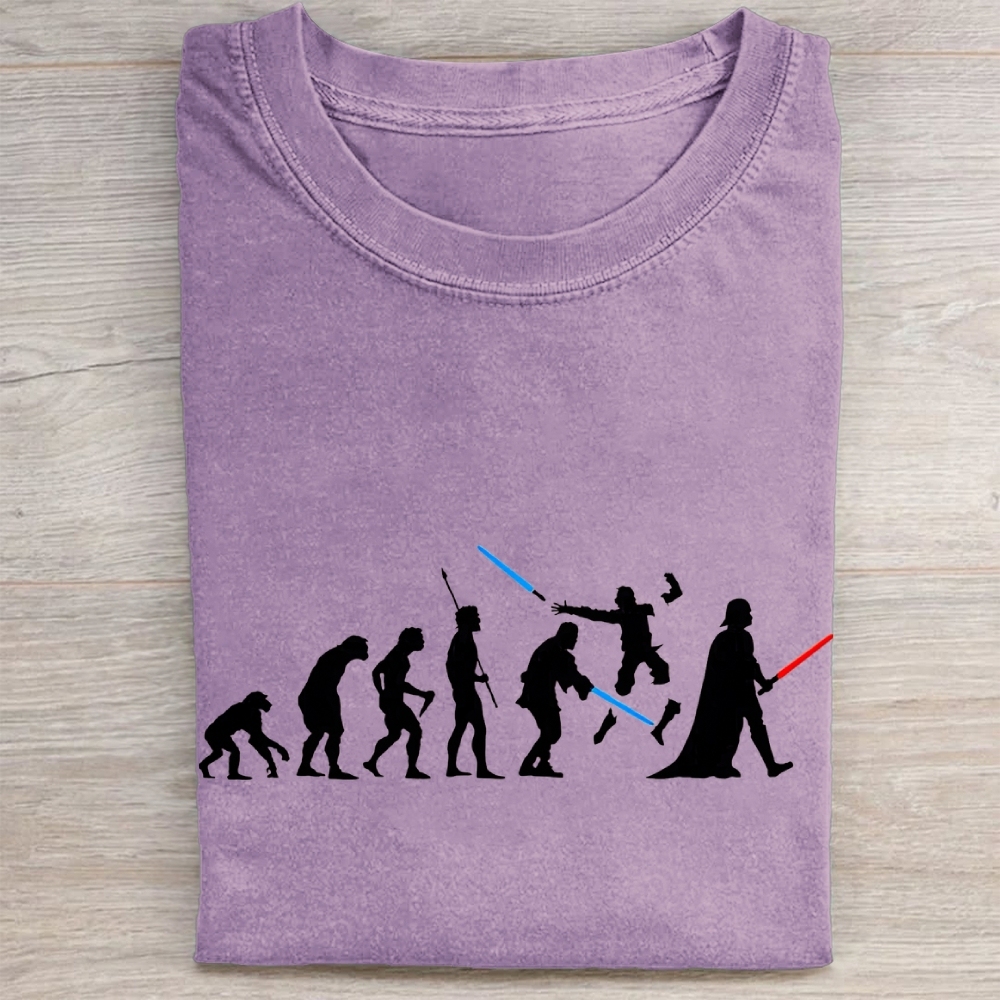 Evolution of Jedi vs Sith ParodyVintage Washed Tee