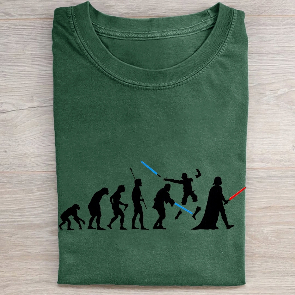 Evolution of Jedi vs Sith ParodyVintage Washed Tee