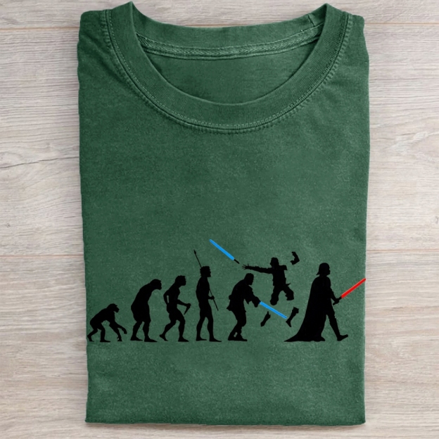 Evolution of Jedi vs Sith ParodyVintage Washed Tee