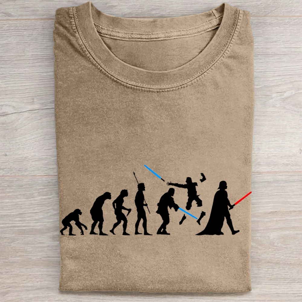 Evolution of Jedi vs Sith ParodyVintage Washed Tee
