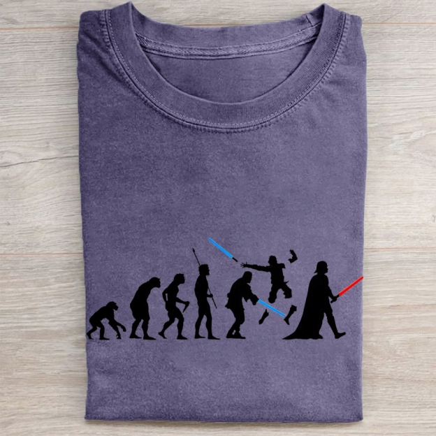 Evolution of Jedi vs Sith ParodyVintage Washed Tee