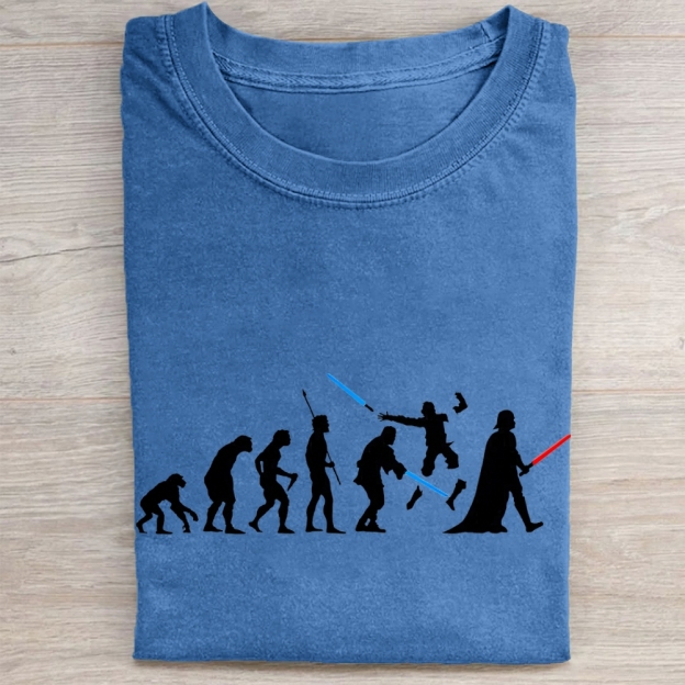 Evolution of Jedi vs Sith ParodyVintage Washed Tee