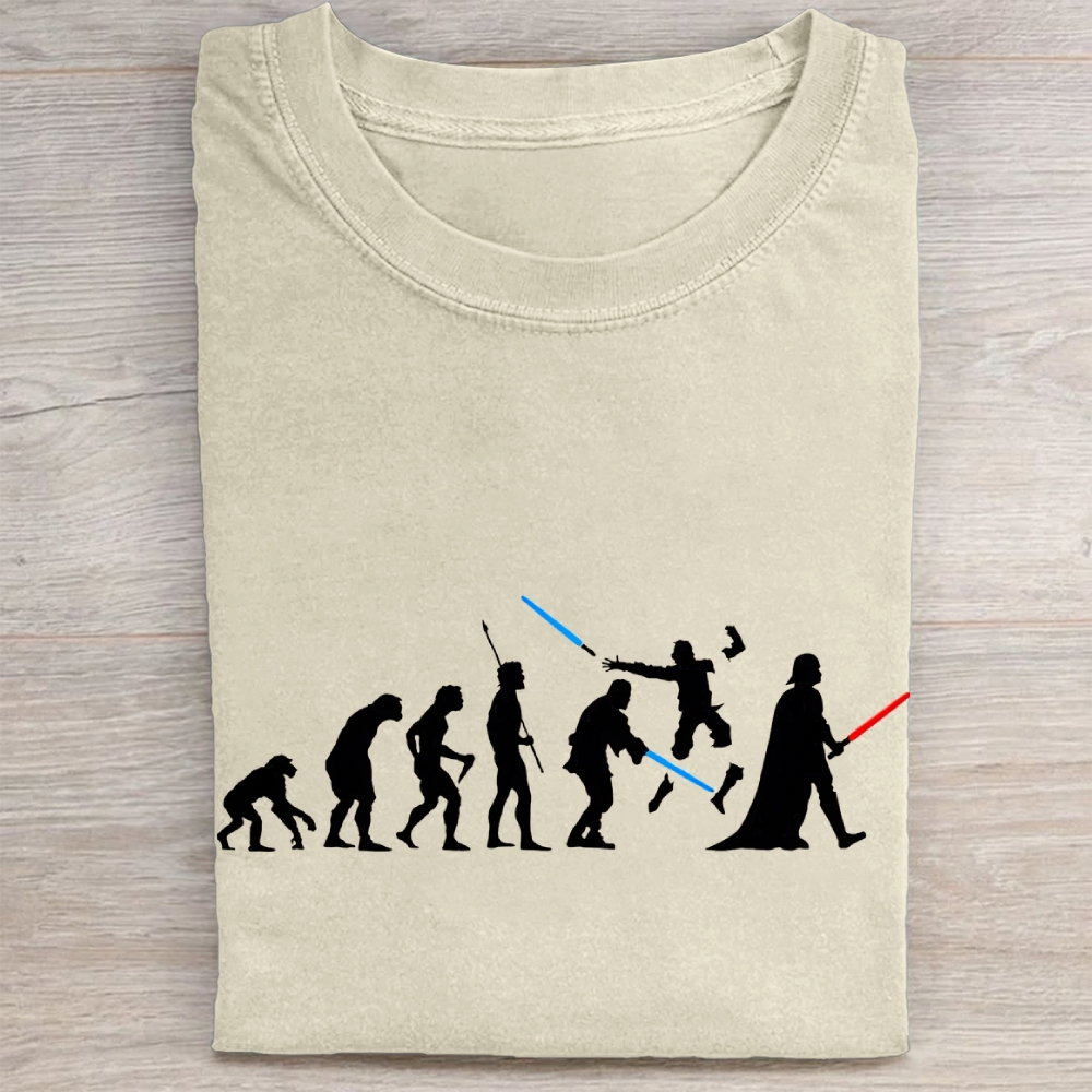 Evolution of Jedi vs Sith ParodyVintage Washed Tee