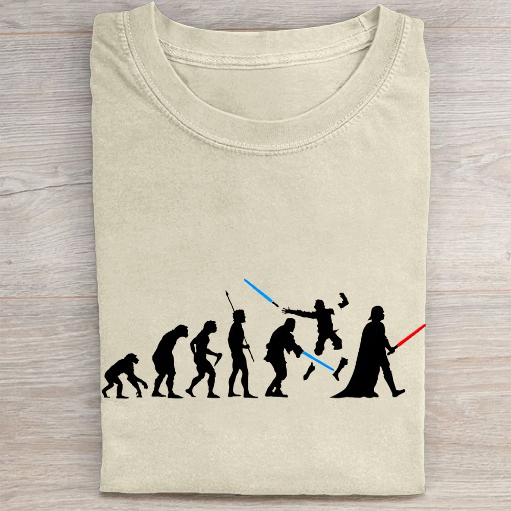 Evolution of Jedi vs Sith ParodyVintage Washed Tee