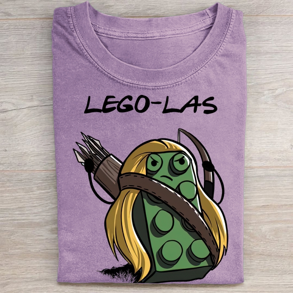 "Lego-Las" Lord of the Rings Parody Vintage Washed Tee