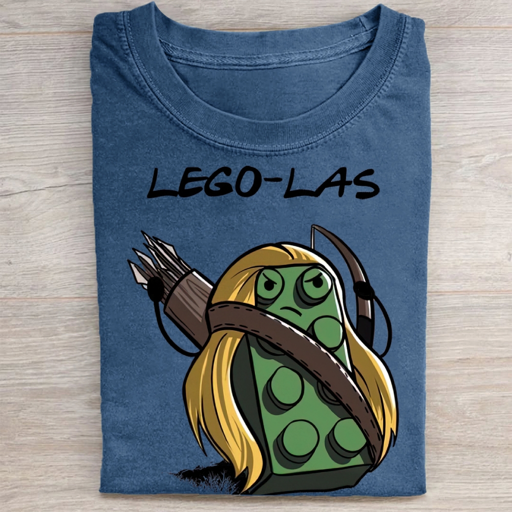 "Lego-Las" Lord of the Rings Parody Vintage Washed Tee