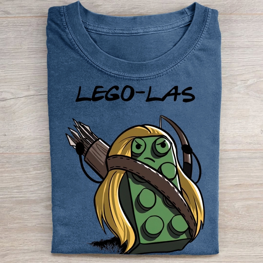 "Lego-Las" Lord of the Rings Parody Vintage Washed Tee