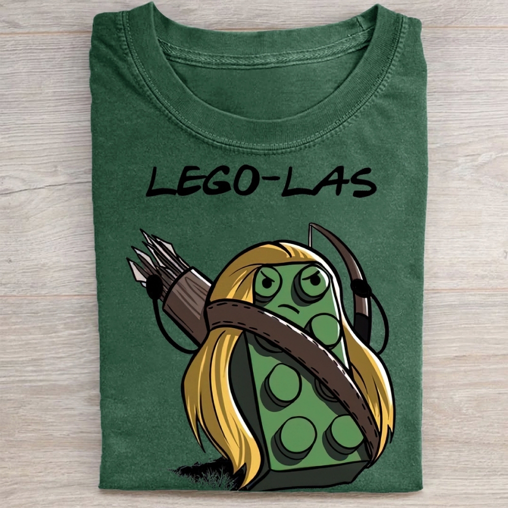 "Lego-Las" Lord of the Rings Parody Vintage Washed Tee