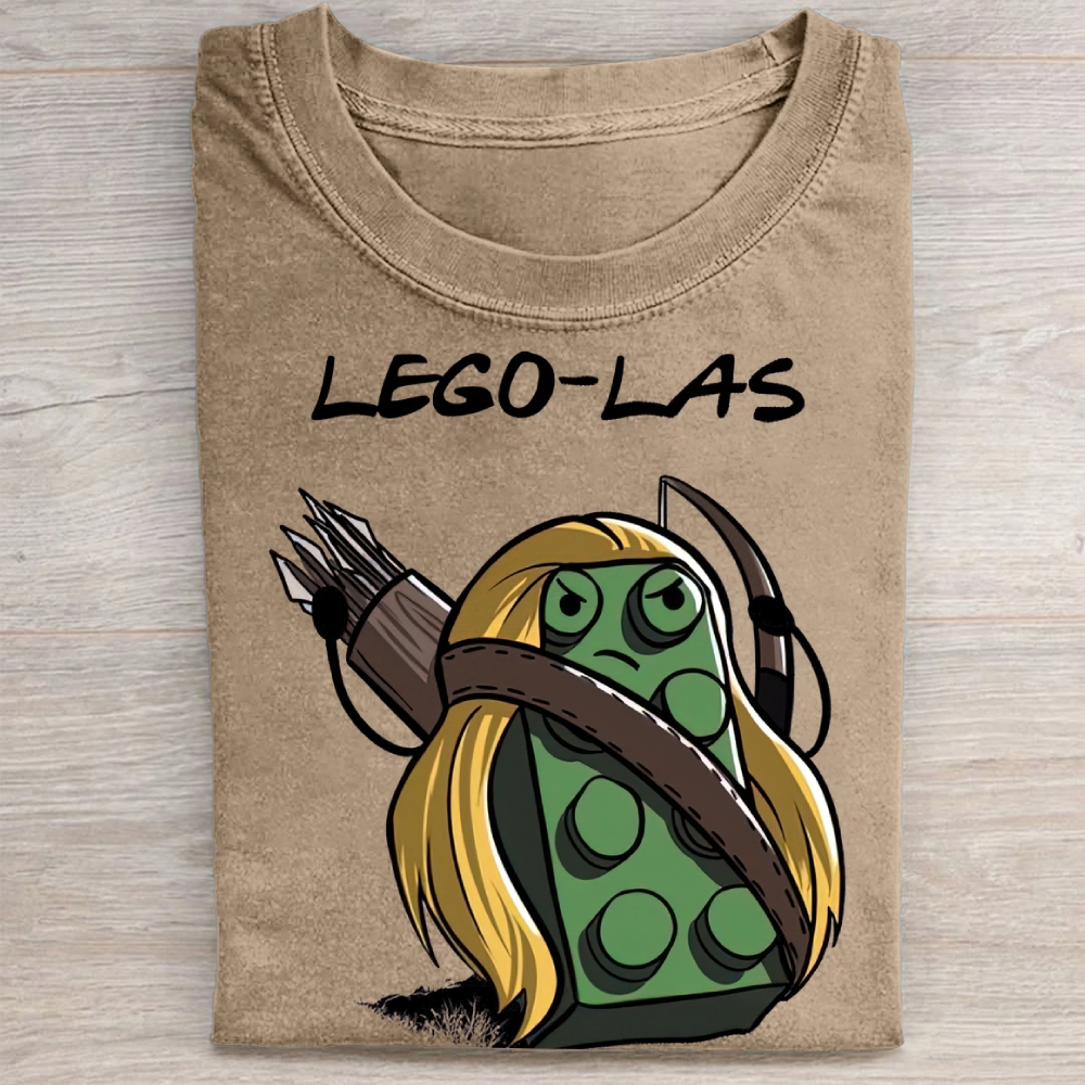 "Lego-Las" Lord of the Rings Parody Vintage Washed Tee