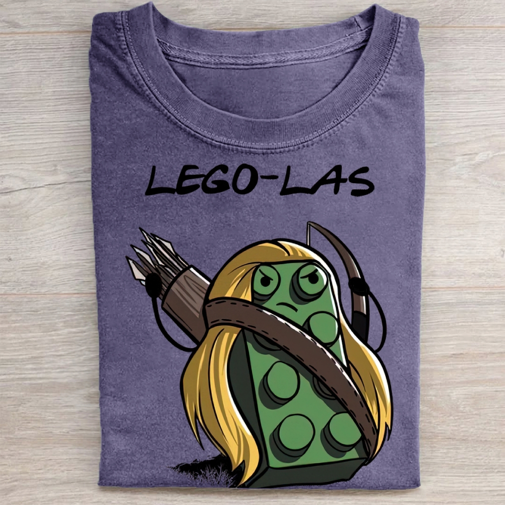 "Lego-Las" Lord of the Rings Parody Vintage Washed Tee