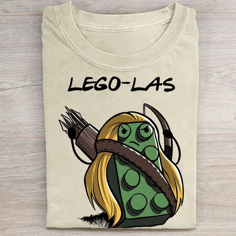 "Lego-Las" Lord of the Rings Parody Vintage Washed Tee
