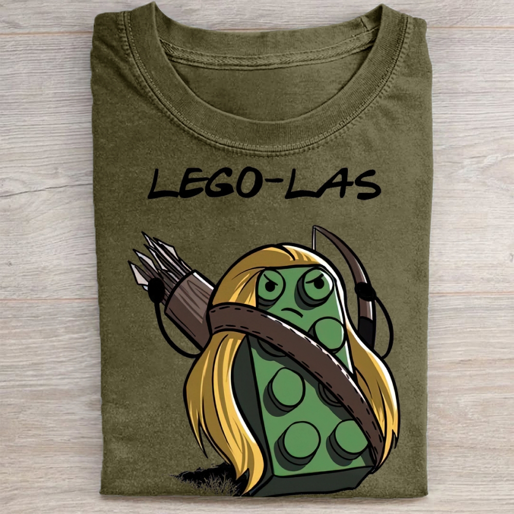 "Lego-Las" Lord of the Rings Parody Vintage Washed Tee