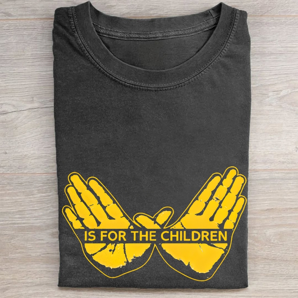 "Is For The Children" Handprint Vintage Washed Tee