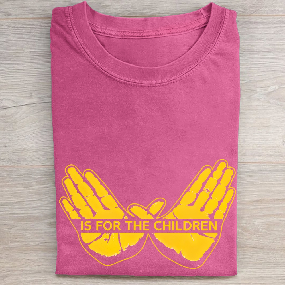 "Is For The Children" Handprint Vintage Washed Tee