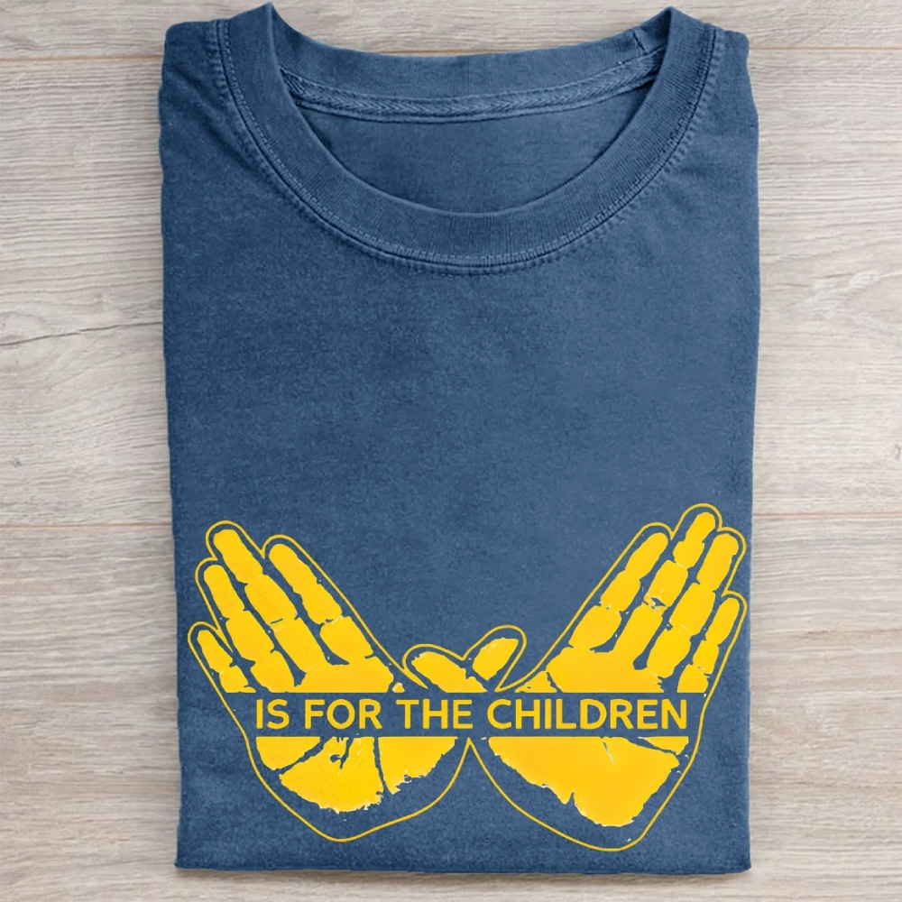 "Is For The Children" Handprint Vintage Washed Tee