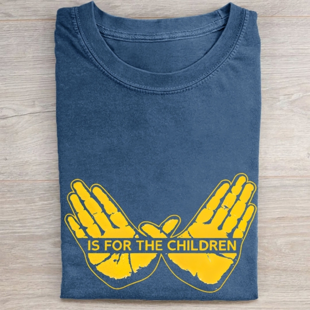 "Is For The Children" Handprint Vintage Washed Tee